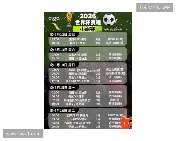 2026世界杯开幕战北京时间几点开始观看